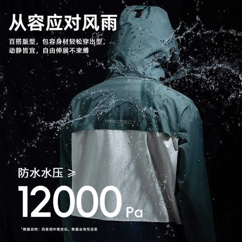 雨衣雨裤套装男女款全身防暴雨户外徒步电动摩托车冲锋衣防水外套高清大图
