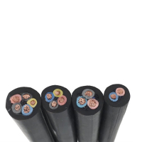 敏达 弹性体电缆拖链电缆 TRVV4*1平方 100米/盘 黑色 1盘