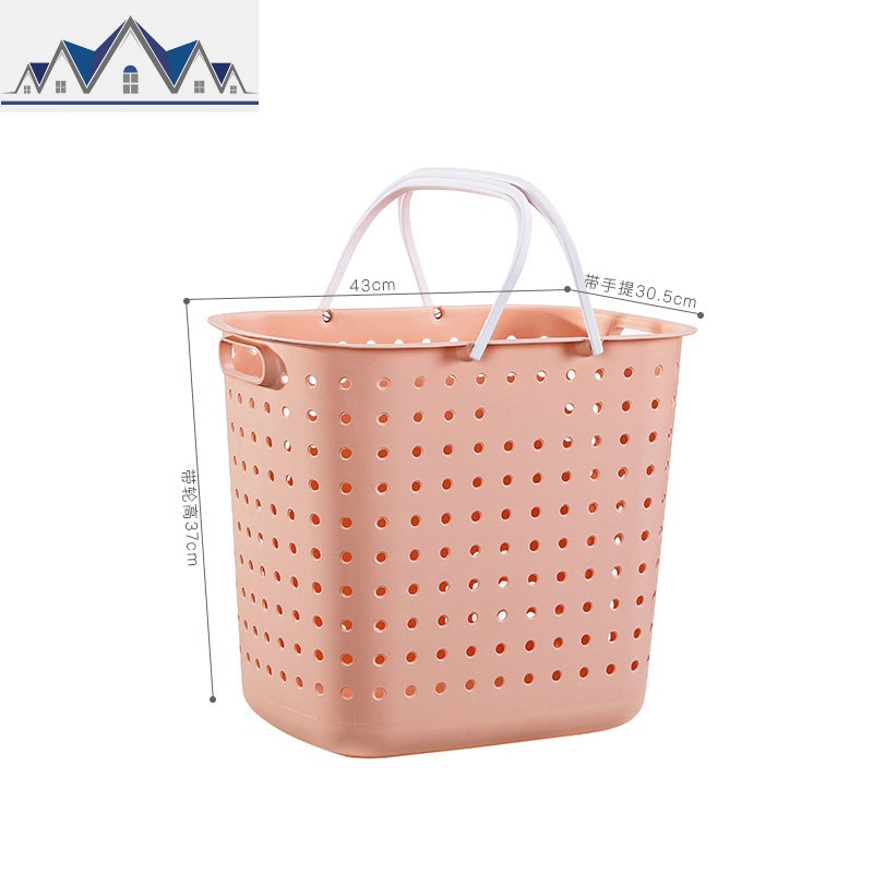 脏衣服收纳筐家用塑料收纳篮脏衣篓浴室卫生间置物架多层收纳架 三维工匠 粉色【收藏+关注=优先发货】