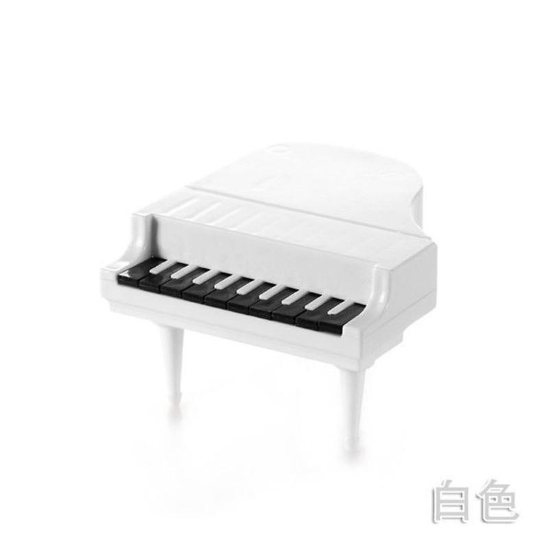 创意钢琴造型琴键水果叉家用水果叉子儿童水果签果叉塑料插10支叉 黑[10支叉]