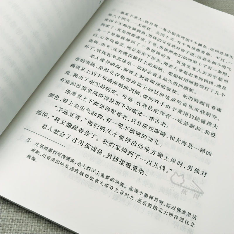 老人与海 [正版]老人与海李育超译人民文学出版社海明威原著完整版高中生高一高二高三年级阅读2012年版外国文学世界名著小高清大图