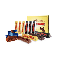 瑞士三角(Toblerone)巧克力礼盒(牛奶巧克力含蜂蜜及巴旦木糖+黑巧克力含蜂蜜及巴旦木糖)6*100g/盒
