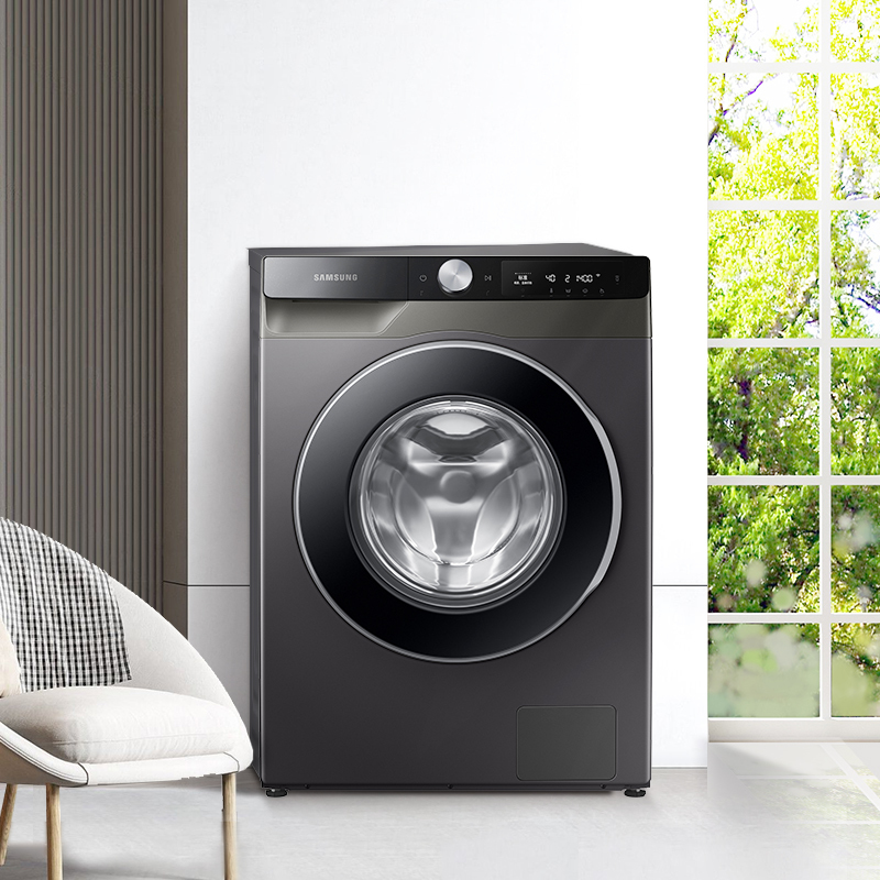三星WW10T604DLX/SC10.5公斤滚筒洗衣机全自动 蒸汽除菌 AI智能控制 高速喷淋泡泡净