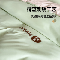 床上四件套ins纯色水洗棉床单被套床笠罩学生宿舍单人三件套天作之合