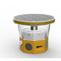 黑钻之光 HZ-X41 DC3.7V 0.5W 1Hz IP66 LED 太阳能智能激光语音警示灯（计价单位：套）黄色