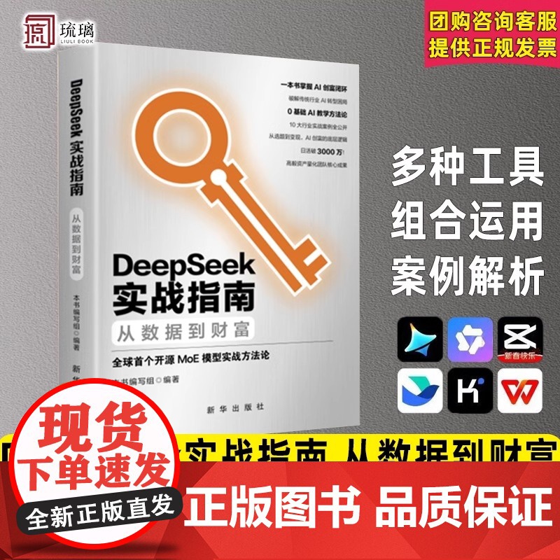DeepSeek实战指南 全球首个开源MOE模型实战方法论 从数据到财富 AI时代人工智能 新华出版社