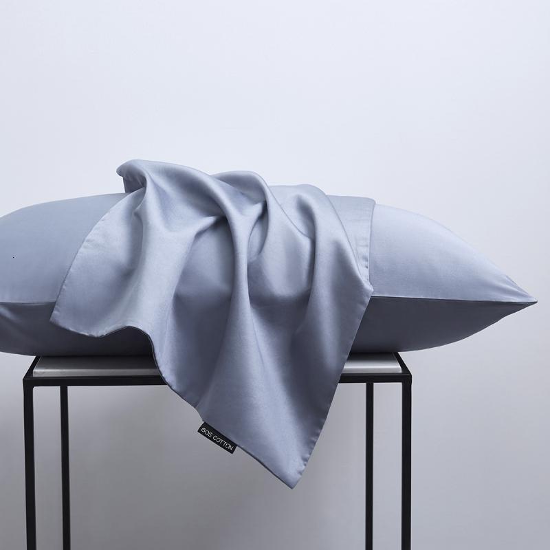 60支纯色纯棉枕套一对装学生枕头套家用枕套_632 48cmX74cm 纯色-紫灰