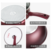 炊大皇(COOKER KING) 套锅 WG44211溢彩四件套炒锅汤锅奶锅煎锅套装组合电磁炉不粘锅电磁炉通用