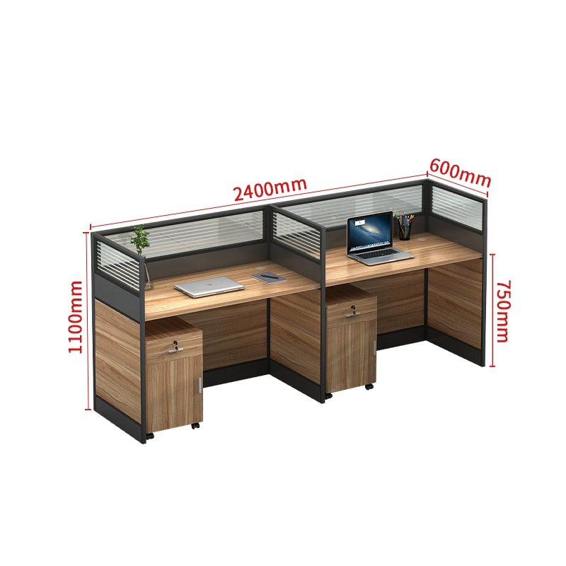 中豫鑫泽 ZYXZ5031826 屏风办公桌职员工位卡座 直排双人位含柜高清大图