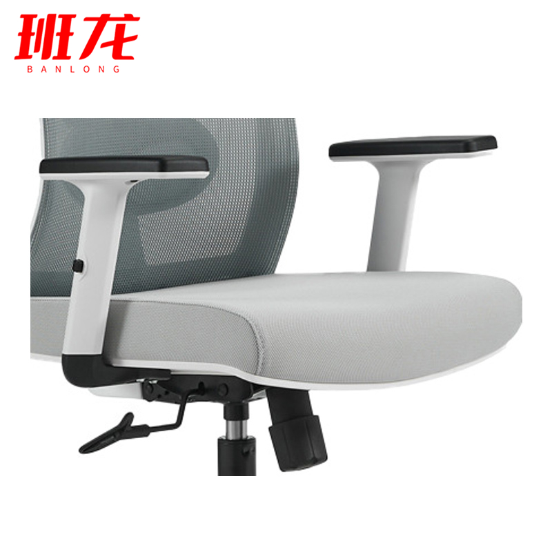 班龙办公椅灰色中背转椅张高清大图