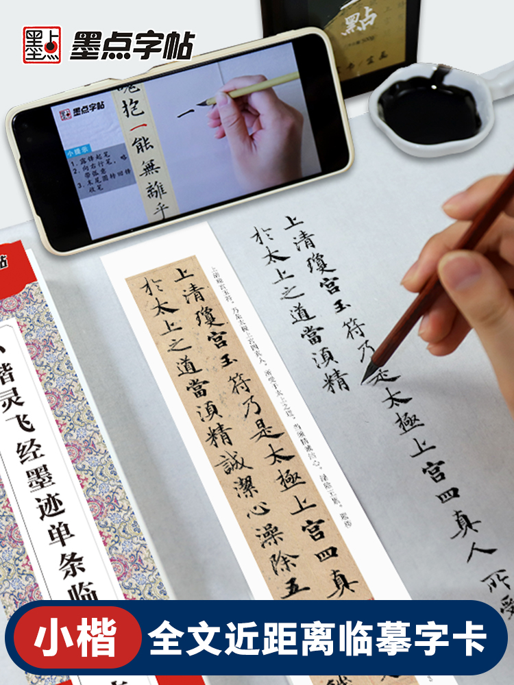 文征明小楷《草堂十志》《琴赋》 [正版]墨点近距离临摹字卡小楷灵飞经墨迹版赵孟俯小楷道德经汲黯传文征明落花诗千字文草堂十高清大图
