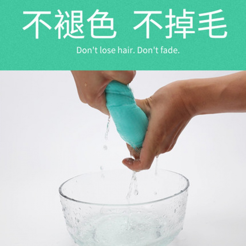鹿皮巾干发强吸水毛巾擦头发快速干成人浴帽干发包头巾女洗头 三维工匠 大号紫色桶装高清大图