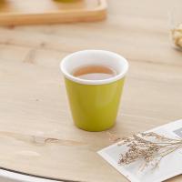 茶水分离泡茶杯茶壶茶具套装家用整套茶杯套装陶瓷大容量水壶杯子 青青草原绿 单杯