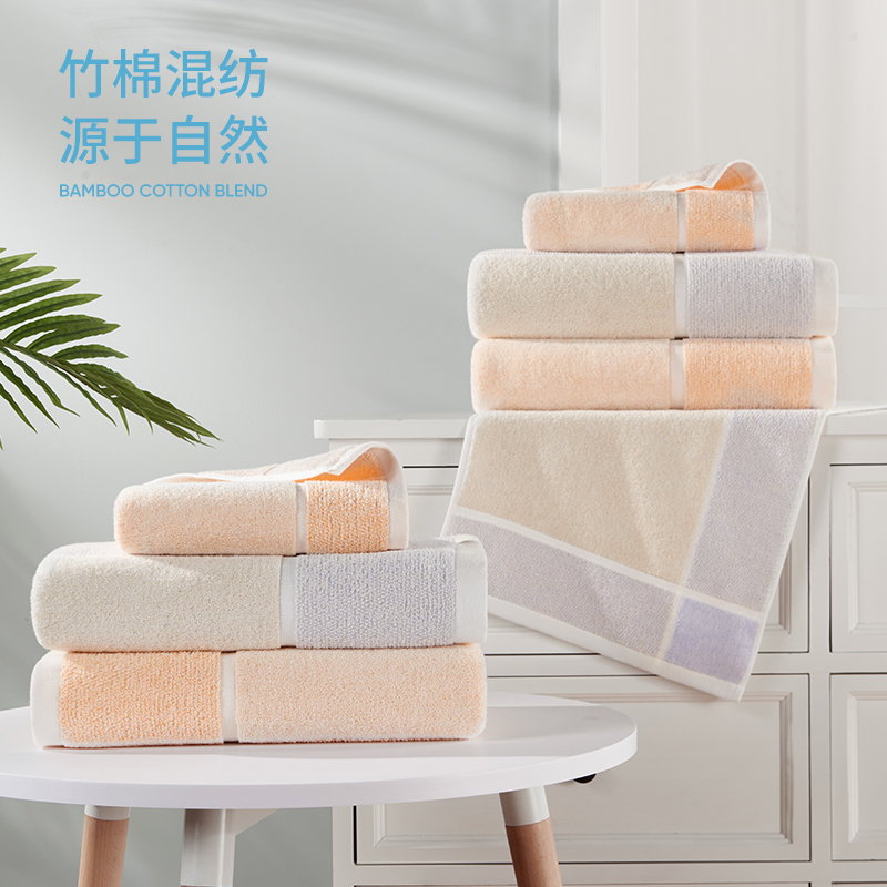 洁玉 秋水毛巾单条礼盒装 J0702-A 桔色高清大图