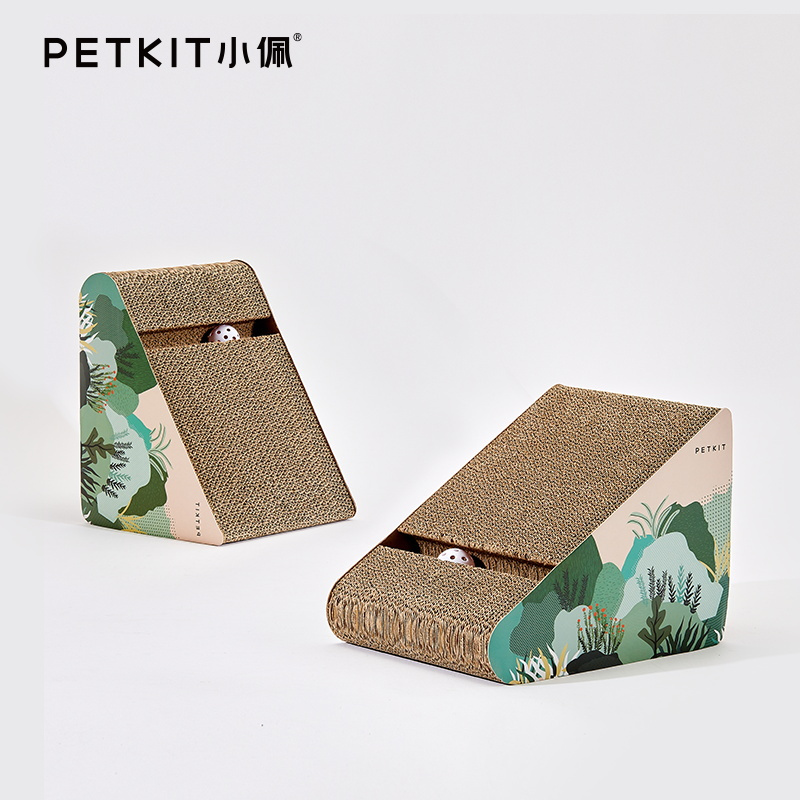 小佩(PETKIT)猫抓板宠物猫咪玩具猫沙发猫窝瓦楞纸猫玩具猫爪板猫抓床磨爪玩具 梯形猫抓板