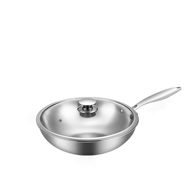 美厨304不锈钢多用炒锅30cm (三层钢) MCLP-613