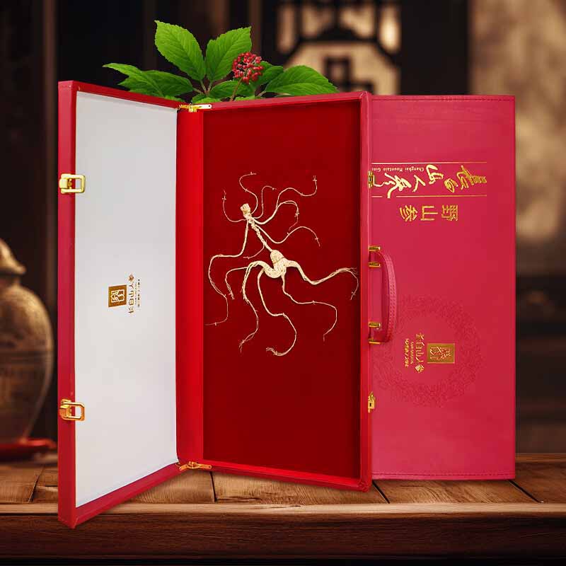 长白山人参野山参参须细长整只野山参干货礼盒17g*1盒高清大图