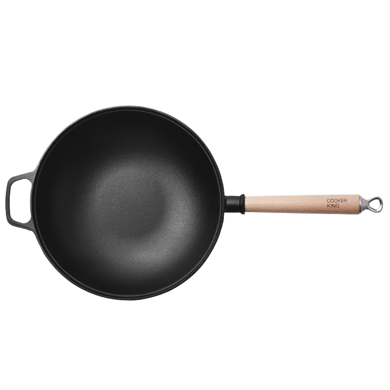 炊大皇(COOKER KING) 炒锅 C30ATQ1 铁器世家一号(单柄炒锅) 铸铁锅具炒菜锅电磁炉燃气通用30cm