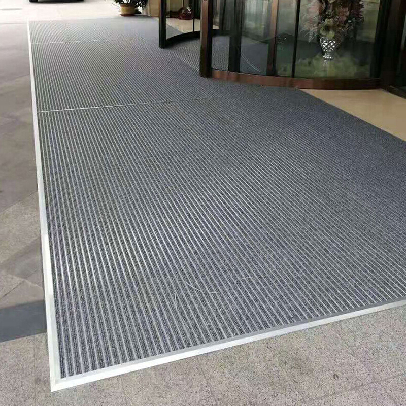 定制铝合金地垫防尘防滑嵌入式家用脚垫室外室内宾馆银行酒店公司大口