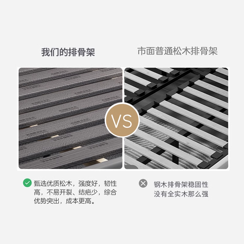 欧梵森 轻奢纳帕真皮床双人主卧1.8米婚床大床储物软包床皮艺床现代简约双人床