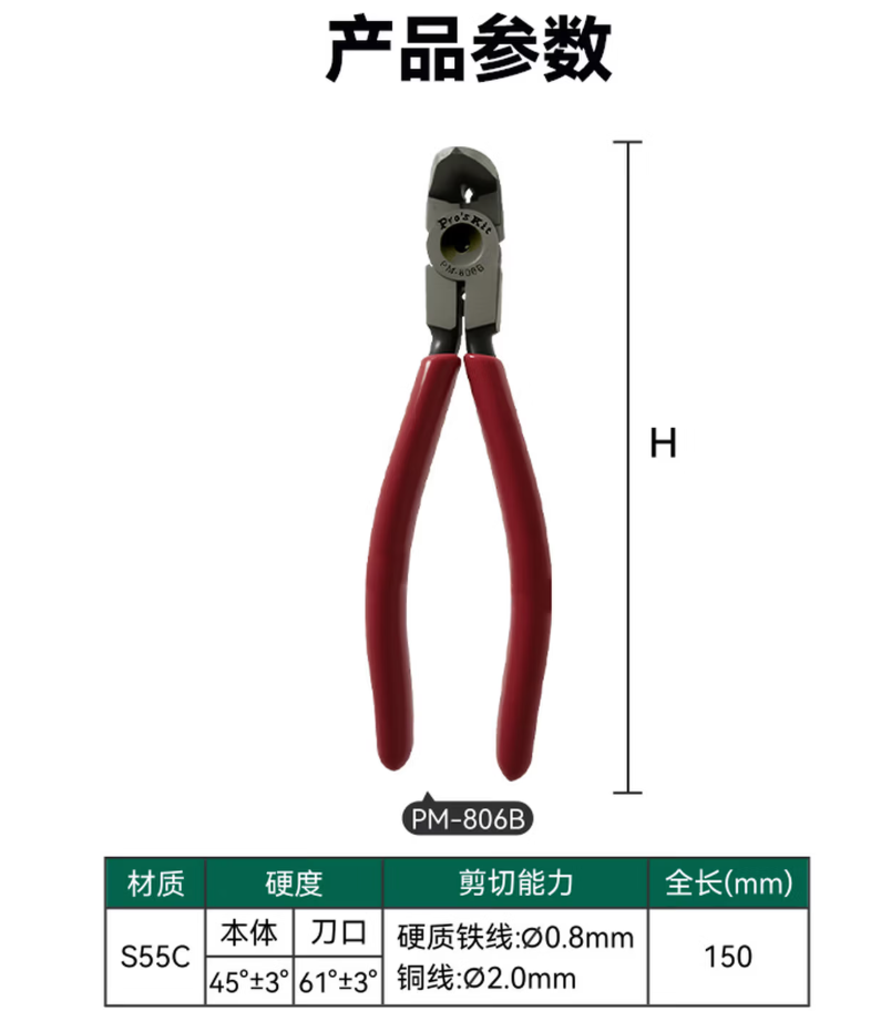 宝工Pro’sKit多功能防滑钳精密电工钳加厚不锈钢专业级握感舒适高清大图