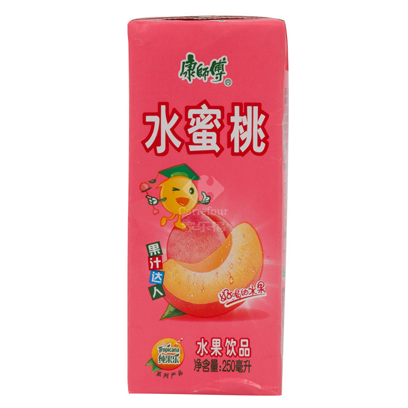 康师傅 水蜜桃250ml*24盒 整箱 水果饮品