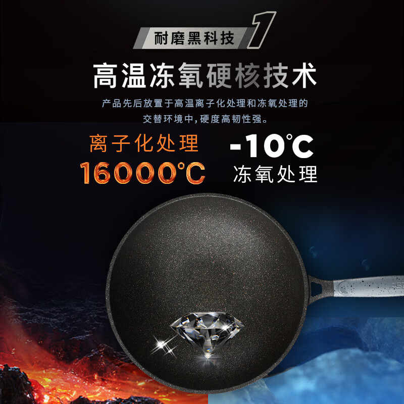 爱仕达(ASD) 魔法石无油烟炒锅 28cm CL28F1Q高清大图