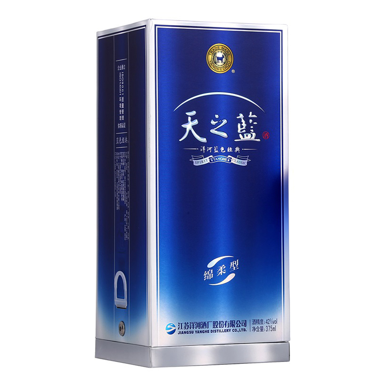 洋河(YangHe)蓝色经典天之蓝 42度375ml*6整箱装浓香型白酒(新老包装随机发货)