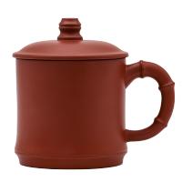 常生源 茶杯紫砂杯茶具盖杯 宜兴紫砂手工大红袍泥尚谦500ml