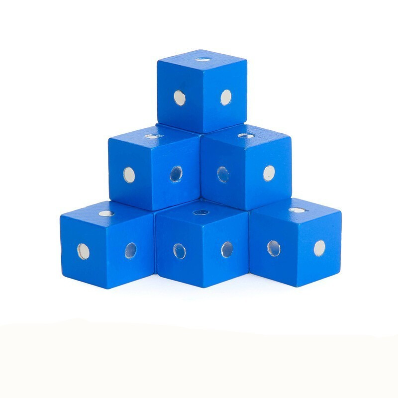 小方块可拆卸立体王几何数学教具积木磁性正方体蓝色10粒送说明书参数