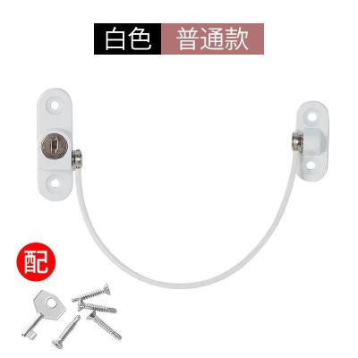 军绿色 。窗户锁扣外推内开窗限位器儿童窗安全锁小孩宝宝防开窗通风纱窗
