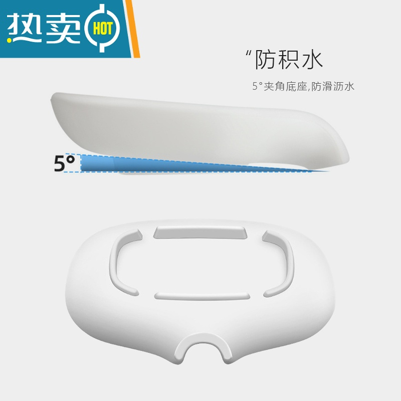 敬平创意导流式沥水硅胶皂盒洗漱台香皂盒家用浴室肥皂架排水置物皂盒 灰色