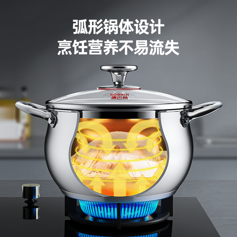 康巴赫畅享款套装(炒锅32cm+奶锅16cm+汤锅22cm)高清大图