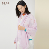 鄂尔多斯1980 20早春精纺羊绒素色披肩200*90cm C1X7S2102