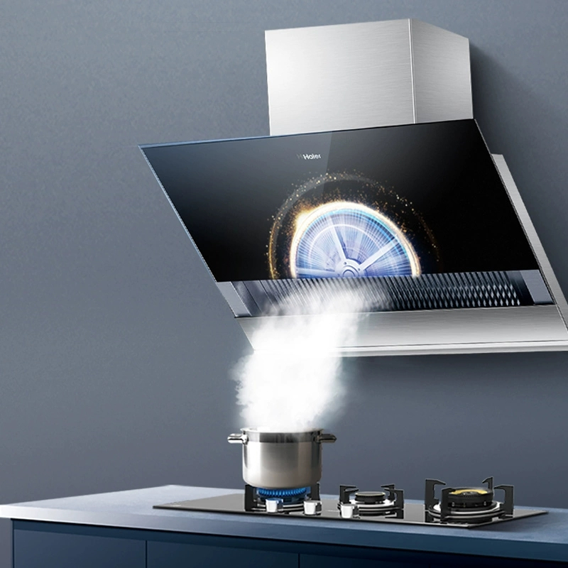 haier海尔抽油烟机触摸屏侧吸自动开合旗舰款大风力网红同款家用宿舍