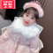 可莉允女童2022新款冬季羽绒服棉服加厚外套儿童爱莎公主裙女宝洋气礼服