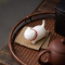 苏氏陶瓷(SUSHI CERAMICS)羊脂玉瓷茶具配件茶宠致白小猫咪