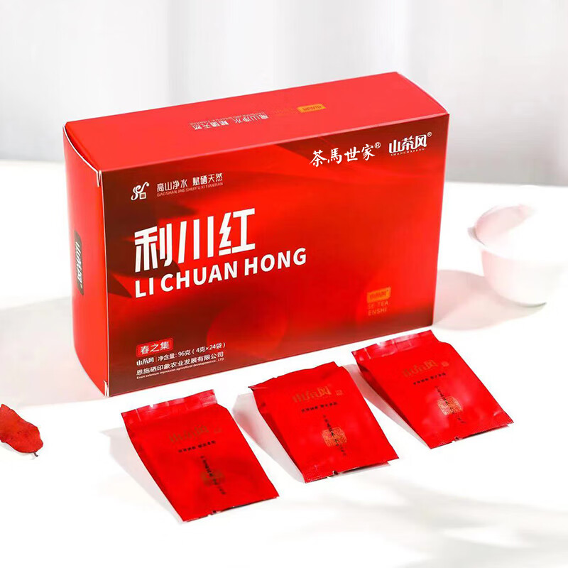 茶马世家春之集利川红盒装96g(4g*24袋)红浓香养胃工夫红茶花果香独立包装恩施硒茶红茶礼盒高清大图