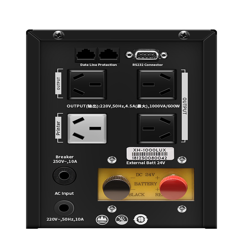 先鸿UPS不间断电源1000VA/600W外接电池24V逆变器正弦波电脑服务器