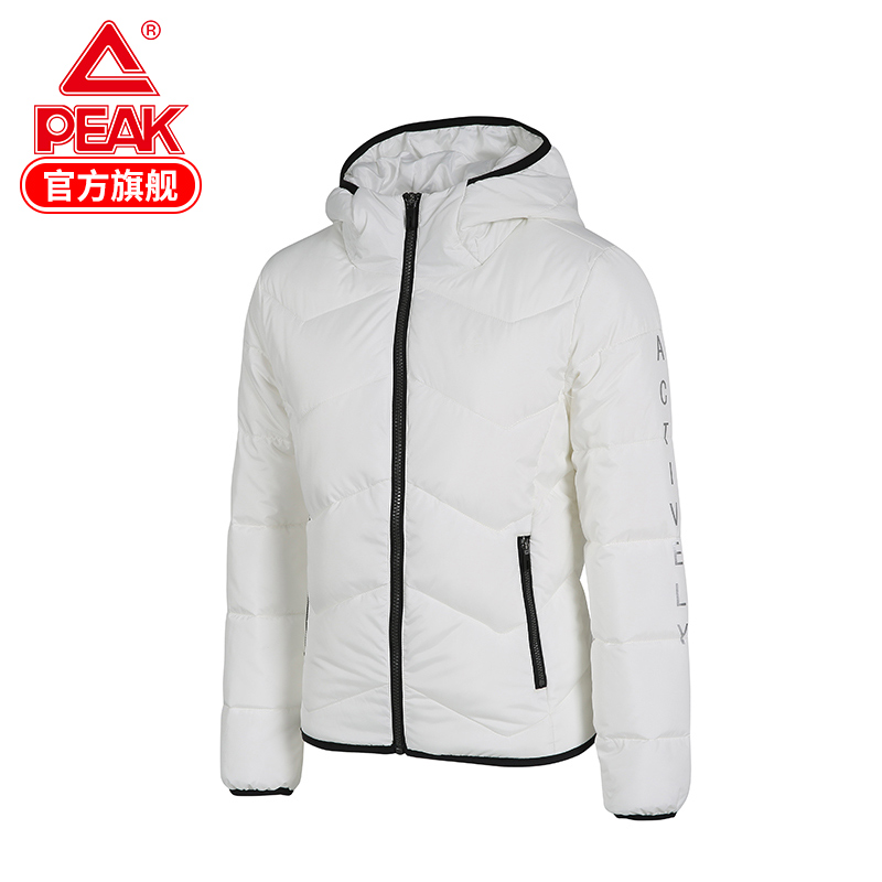 匹克（PEAK）2018秋冬季新款女士运动棉衣厚棉衣防寒保暖经典印花耐磨运动服常规款常规型DF584032