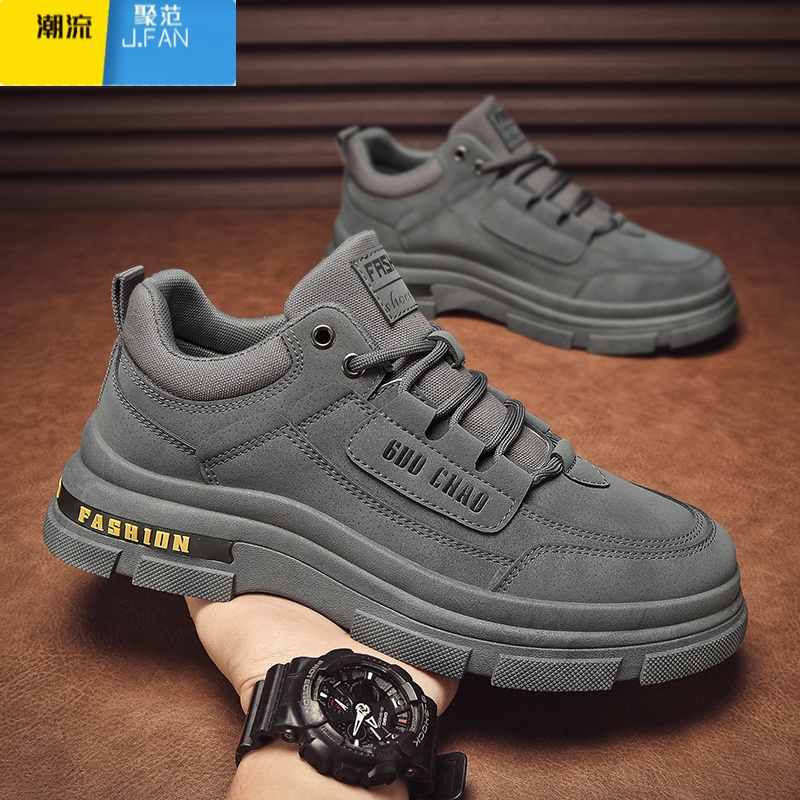 聚范2024新款春季男鞋工地工作鞋男士劳保鞋防水防滑鞋子休闲鞋运动鞋高清大图