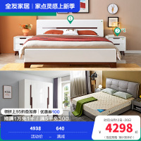 121802床+121802衣柜+121802梳妆台凳 1.8米床+床头柜*1+105001床垫+五门衣柜