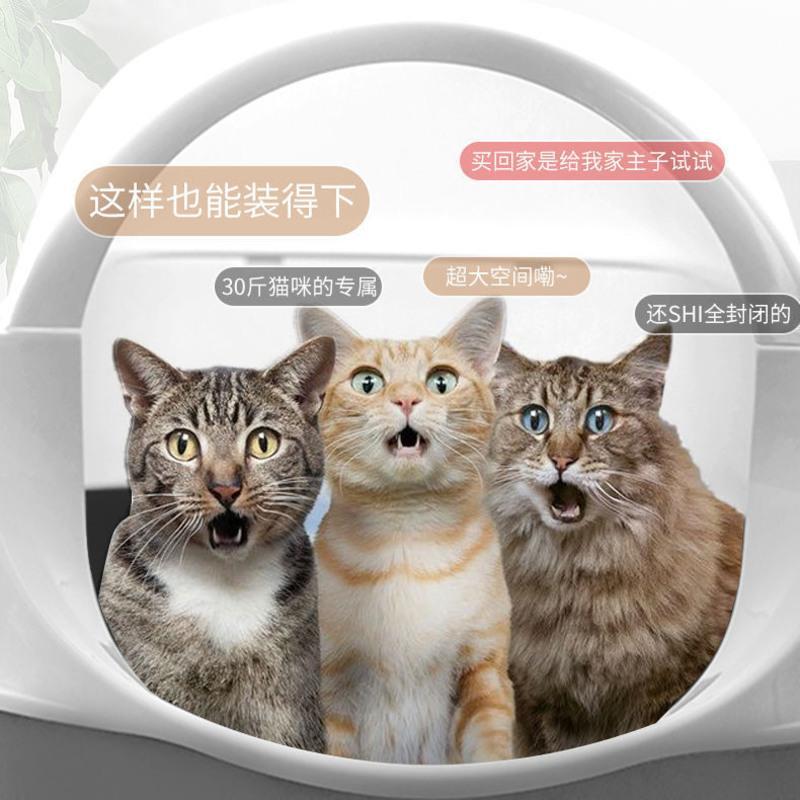 猫砂盆防外溅全半封闭式大号猫厕所猫沙盆猫屎盆小号猫咪用品除臭 棕色 幼猫专用-仅送铲子