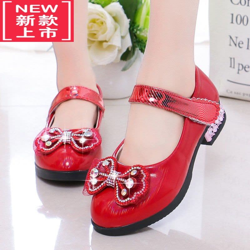 可莉允2022春秋新款时尚百搭中大童女童公主皮鞋儿童演出鞋小学生舞蹈鞋运动休闲鞋图片