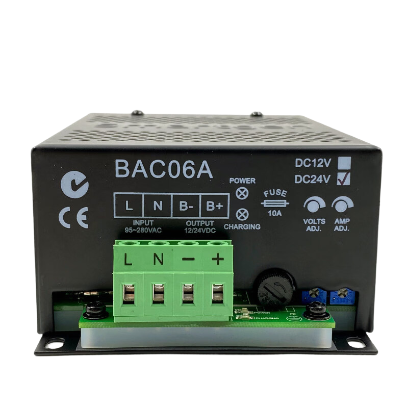 蓄电池充电器;BAC06A/DC24V;输入电压(V):220;充电电压(V):24; 1台高清大图