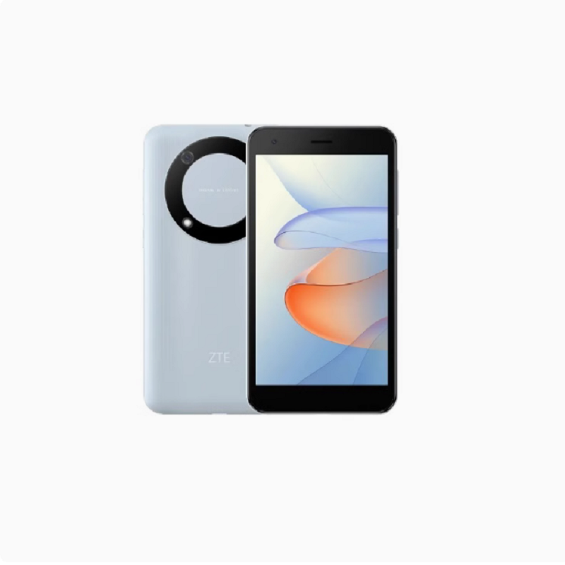 中兴(ZTE) 畅行60 6+128G 天蓝色 5G 紫光展锐T7520八核纯净安全系统高刷LCD屏 FM大字体 5英寸单卡高清大图