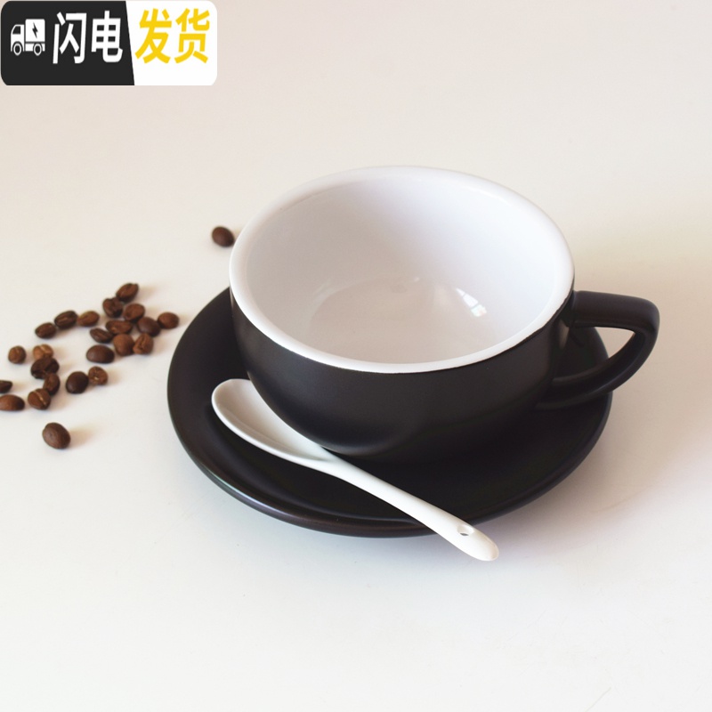 三维工匠350陶瓷咖啡杯套装卡布奇诺拿铁杯摩卡杯大口拉花比赛杯泽田杯马克杯高清大图