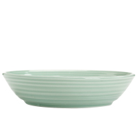 苏氏陶瓷 SUSHI CERAMICS 青瓷盘子 8英寸汤盘陶瓷菜盘饭盘 2个装餐具套装