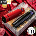 三维工匠智能保温杯男女一对便携情侣款水杯子创意潮流简约定制刻字 MLH8906-450ML黑色+红色智能杯套装