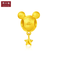 周大福 迪士尼经典系列 星星米奇 定价足金金转运珠/吊坠 1180元